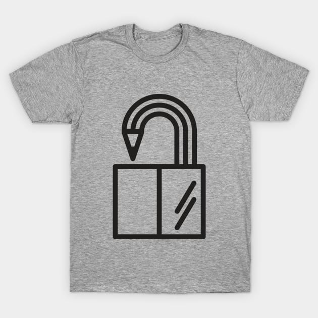 Writer's lock T-Shirt by andreaswikstrom